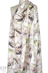 European linen digital print - zebra palms 2 yd