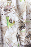 European linen digital print - zebra palms 1.75 yd