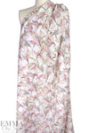 European linen digital print - winding flowers .75 yds
