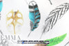 European linen digital print - feather flatlay 1.66 yd