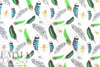 European linen digital print - feather flatlay 1.25 yd