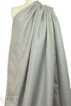 Italian medium weight linen twill - light gray/white
