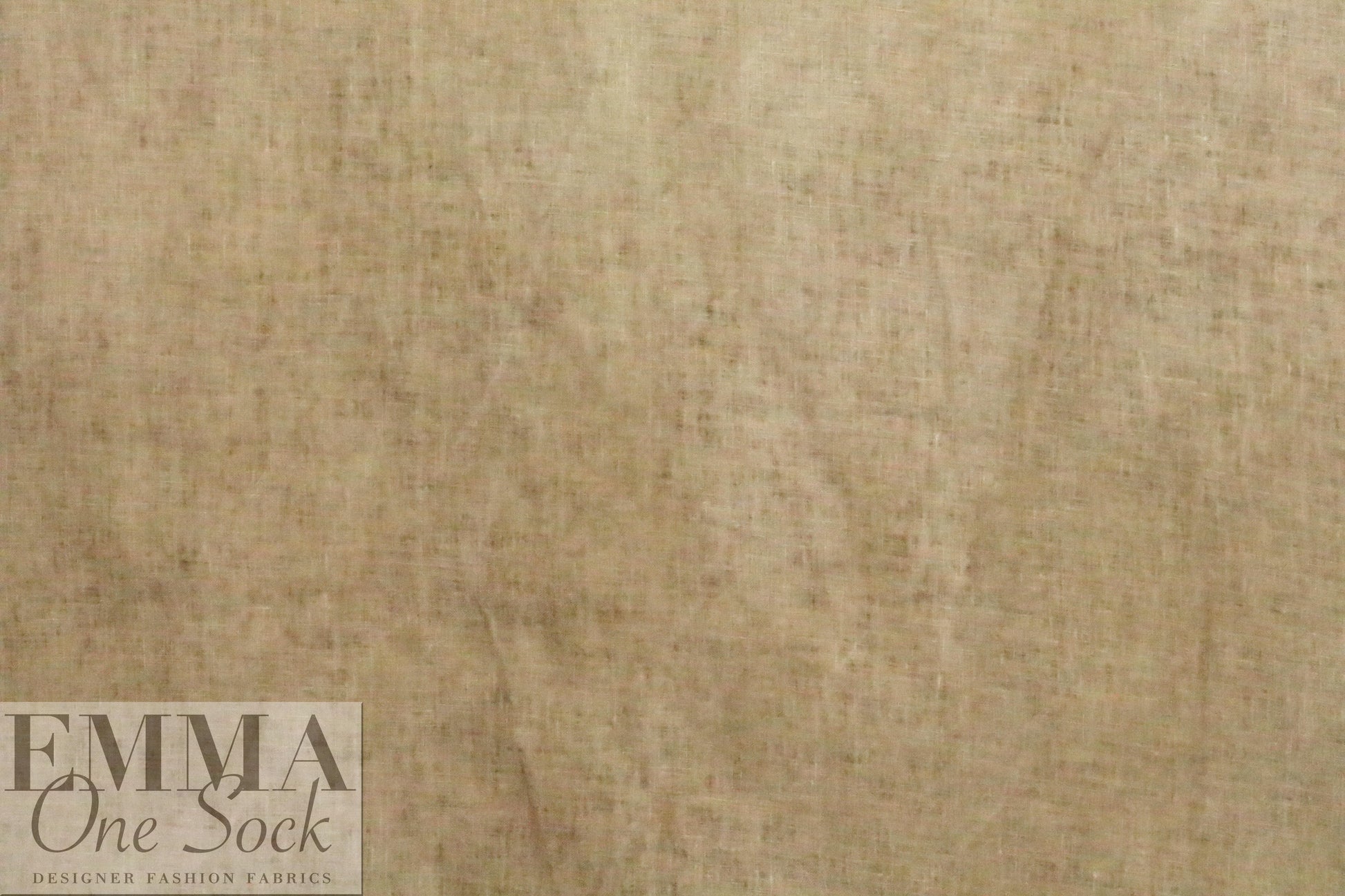 Italian 'hand-dyed' linen woven - driftwood 1.4 yds