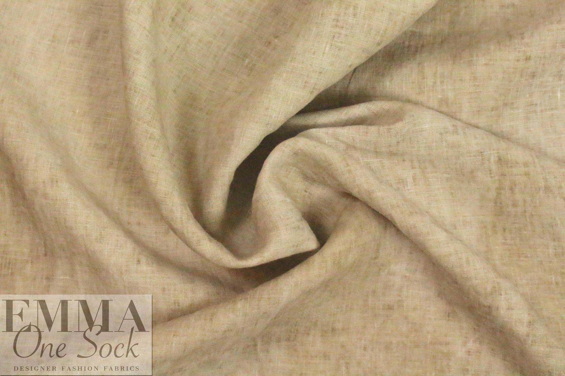 Italian 'hand-dyed' linen woven - driftwood