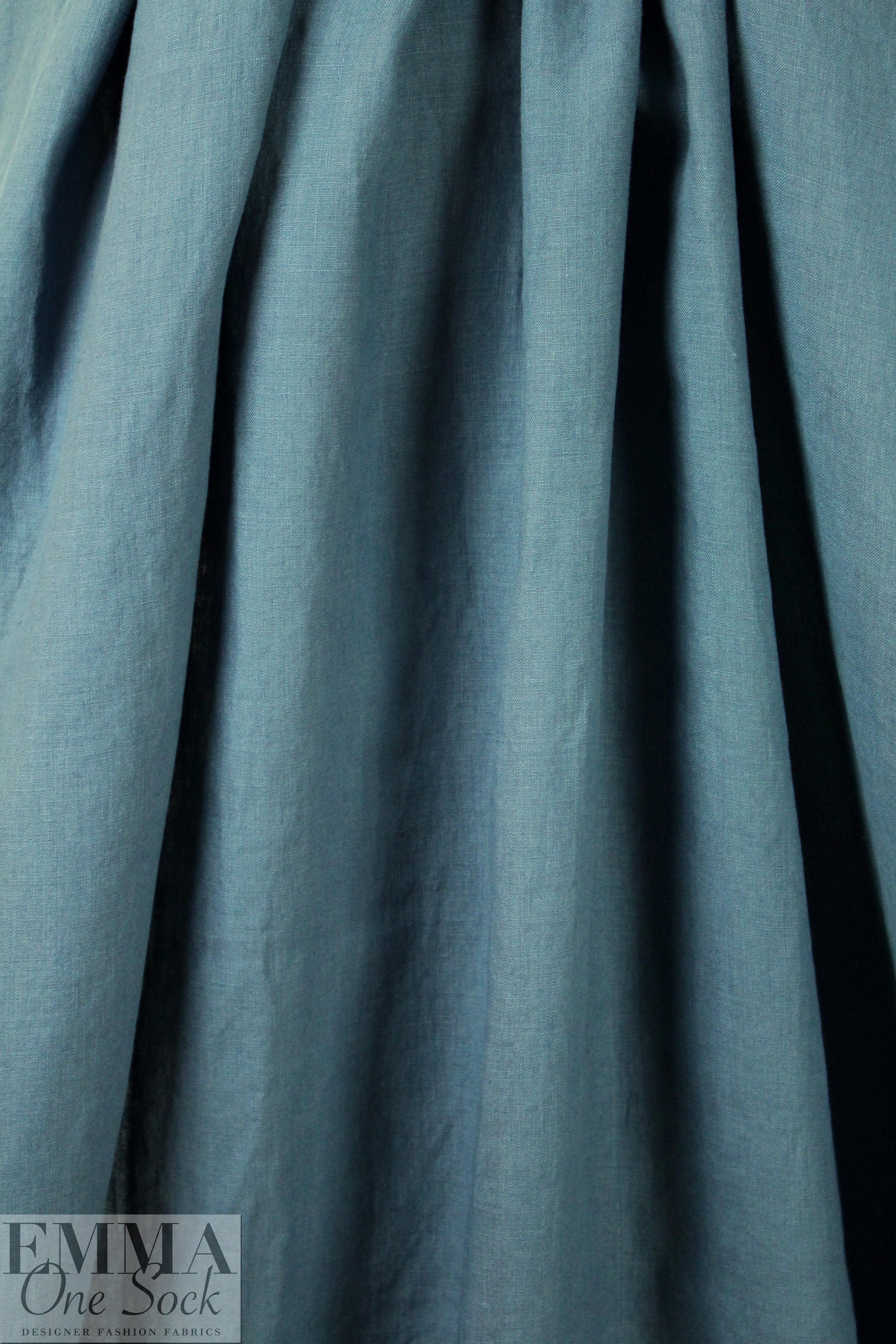 CA designer lightweight linen woven - bluestone