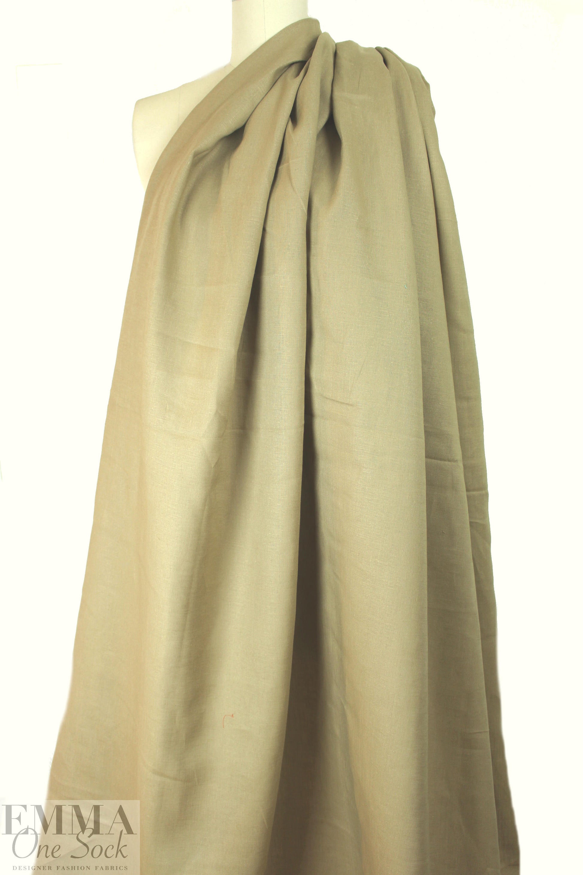 Italian medium-light weight linen - khaki