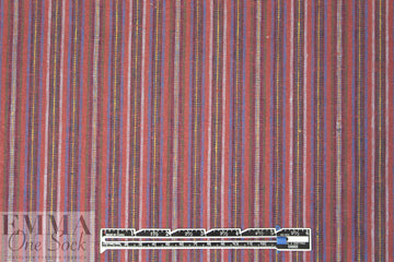 NY designer fine quality cross dye linen stripe - brick 1.88 yds