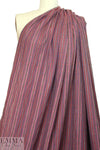 NY designer fine quality cross dye linen stripe - brick