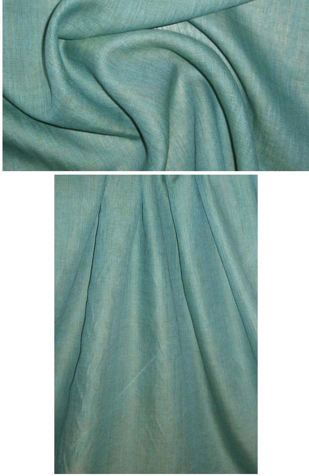 designer collection cross-dye linen - sea .66 yds