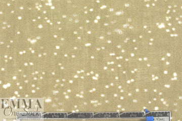 Italian dotty linen blend burnout - desert sand
