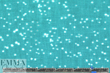 Italian dotty linen blend burnout - ocean