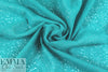 Italian dotty linen blend burnout - ocean 1.5 yd
