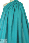 Italian dotty linen blend burnout - ocean