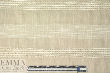 Italian natural novelty stripe linen woven