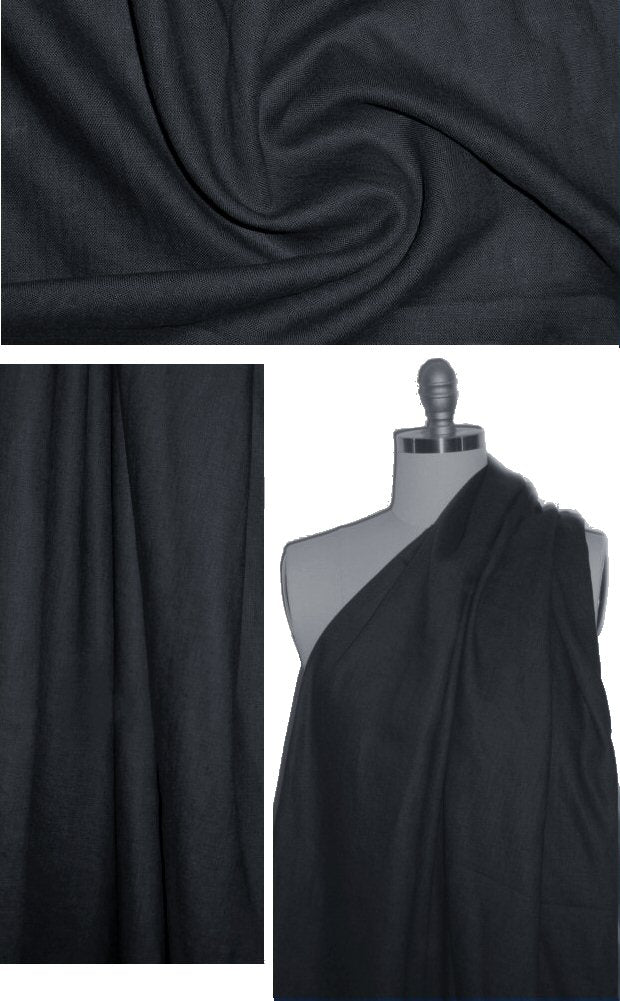 Irish medium weight linen - blue-black