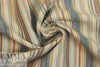 CA designer earthy multicolor stripe linen woven