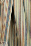 CA designer earthy multicolor stripe linen woven 1.75 yd