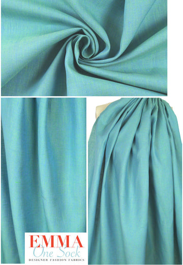 fine quality cross dye linen - periwinkle/lime 1.5 yds