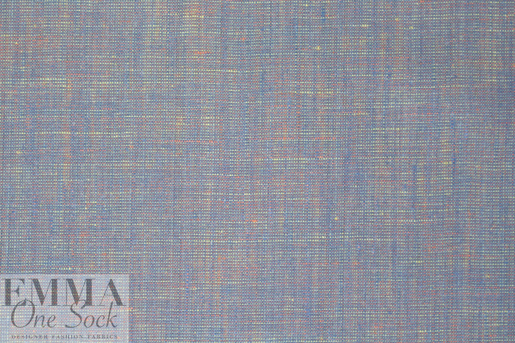 fine quality cross dye linen - peri/yellow/orange 1.875 yd