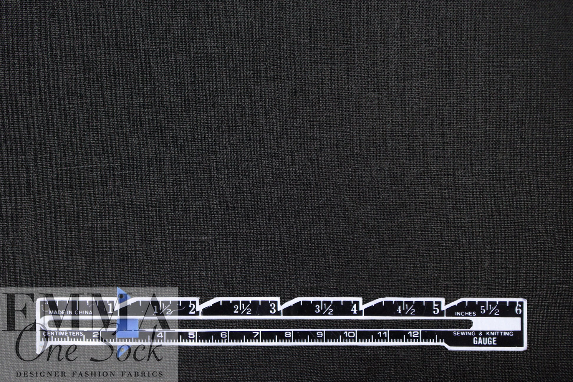 MTM 'Nisa' softened linen woven - black 2.5 yd