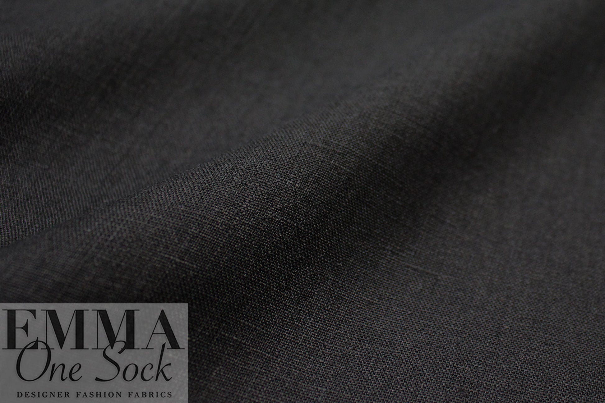 MTM 'Nisa' softened linen woven - black 2.5 yd