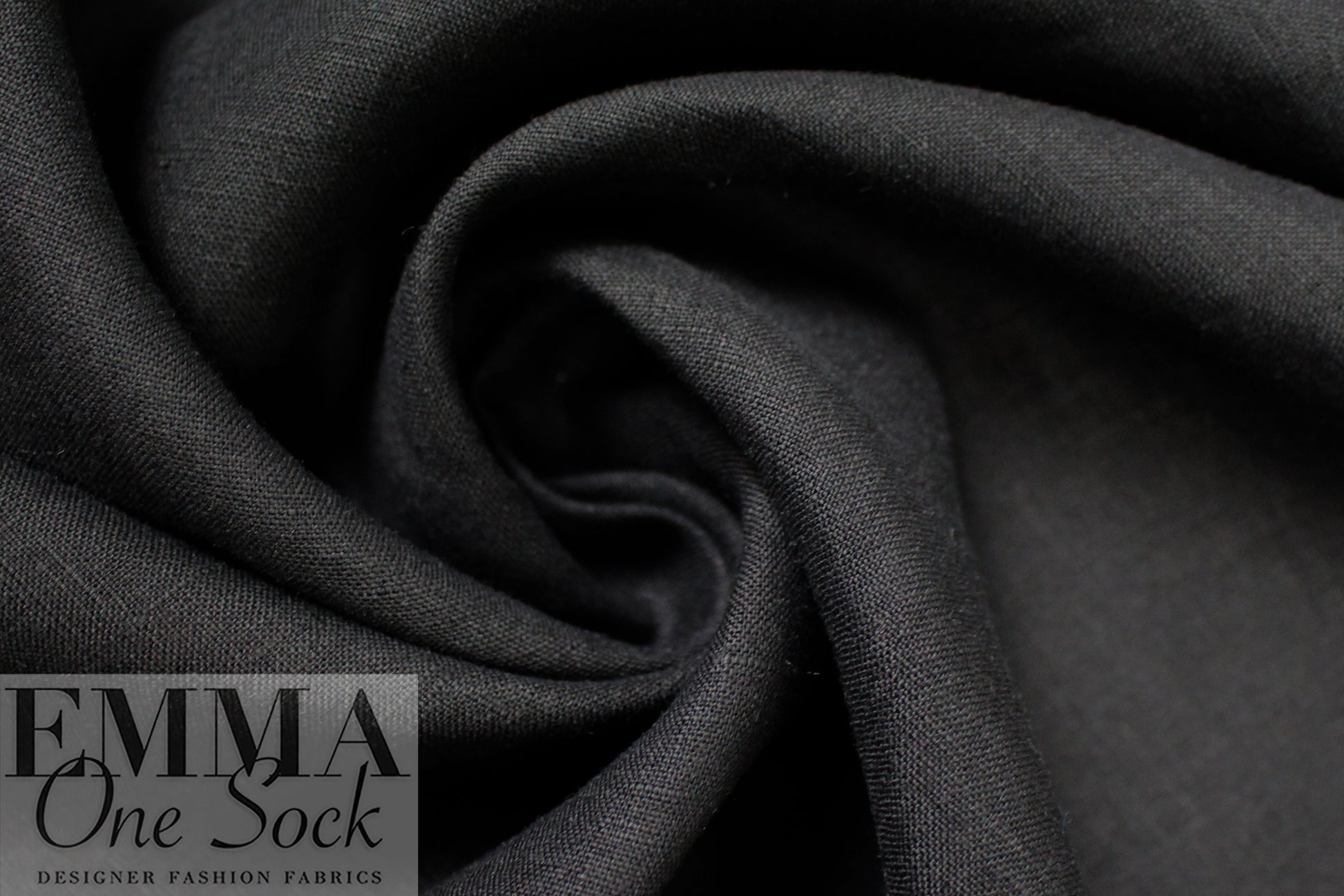 MTM 'Nisa' softened linen woven - black 2.5 yd