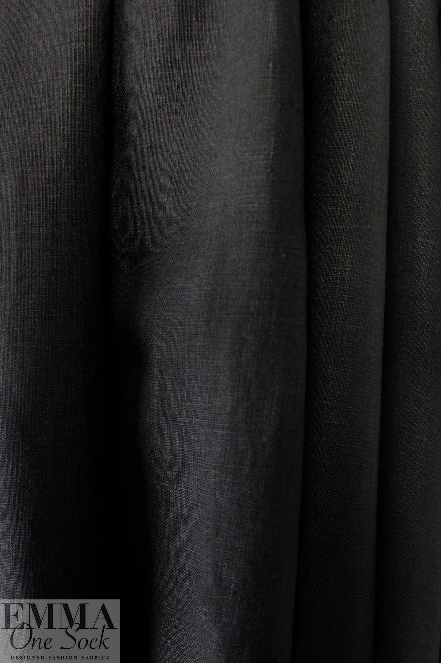 MTM 'Nisa' softened linen woven - black 2.5 yd