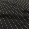 European classic stripe all linen woven - black/frappe .9 yds
