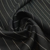 European classic stripe all linen woven - black/frappe 1.25 yds
