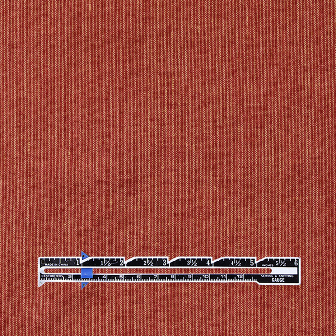 European paprika/maize stripe all linen woven 1.875 yds