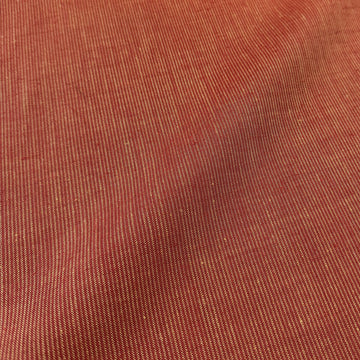 European paprika/maize stripe all linen woven