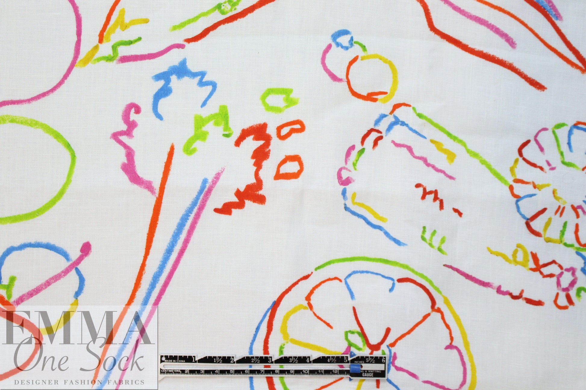 famous designer linen digital print - summer harvest