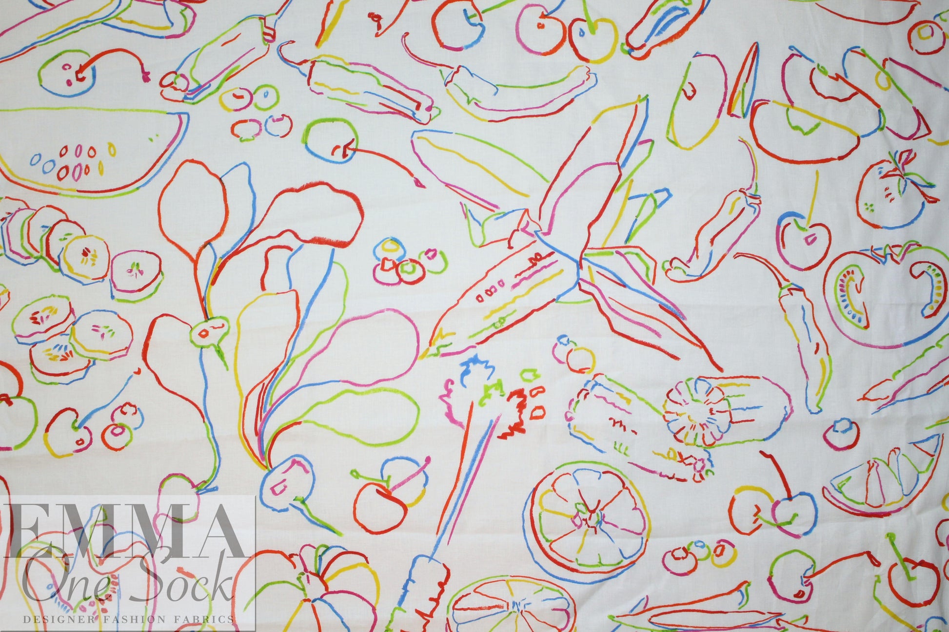 famous designer linen digital print - summer harvest