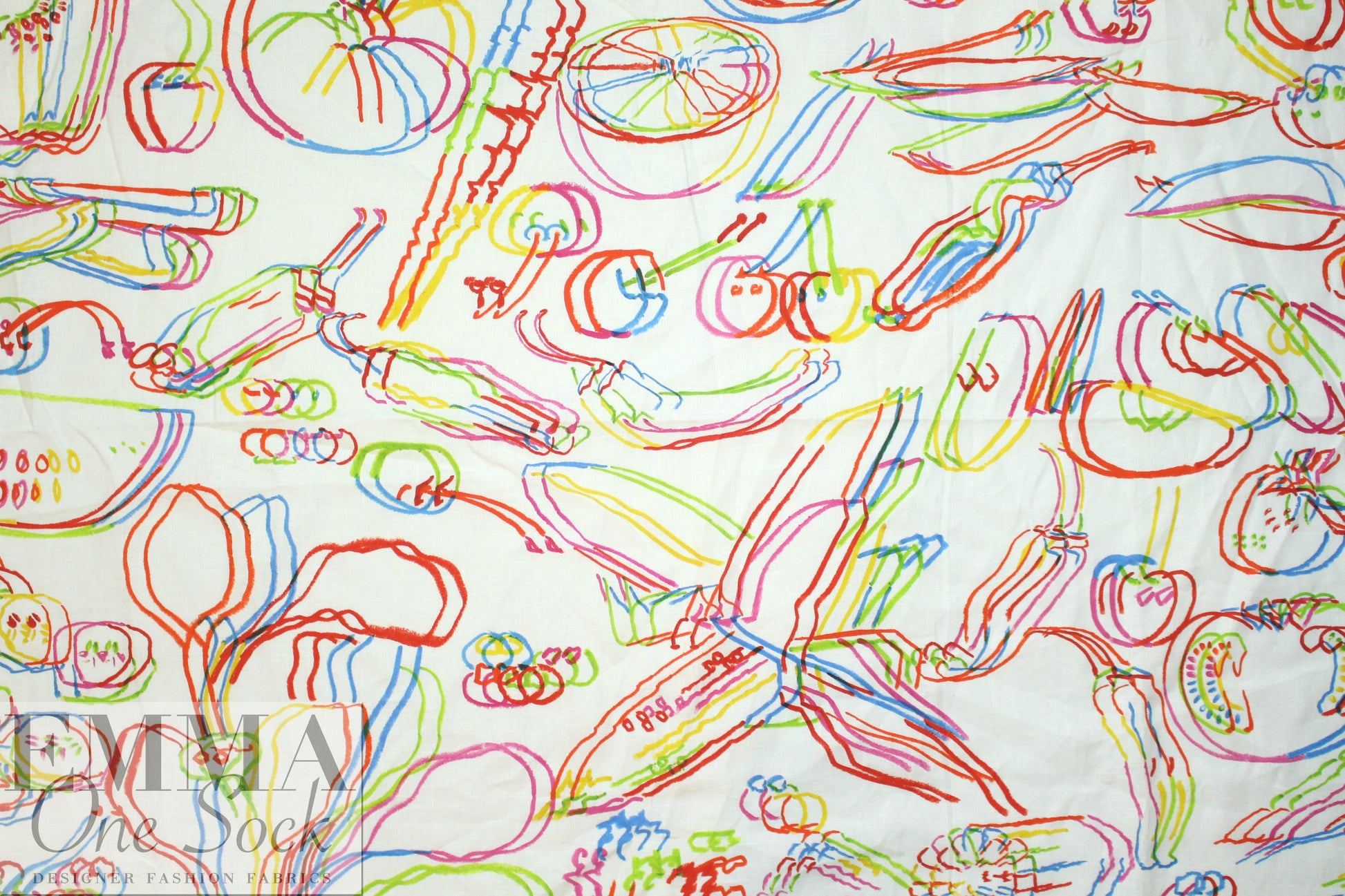 famous designer linen digital print - double vision 1.5 yd