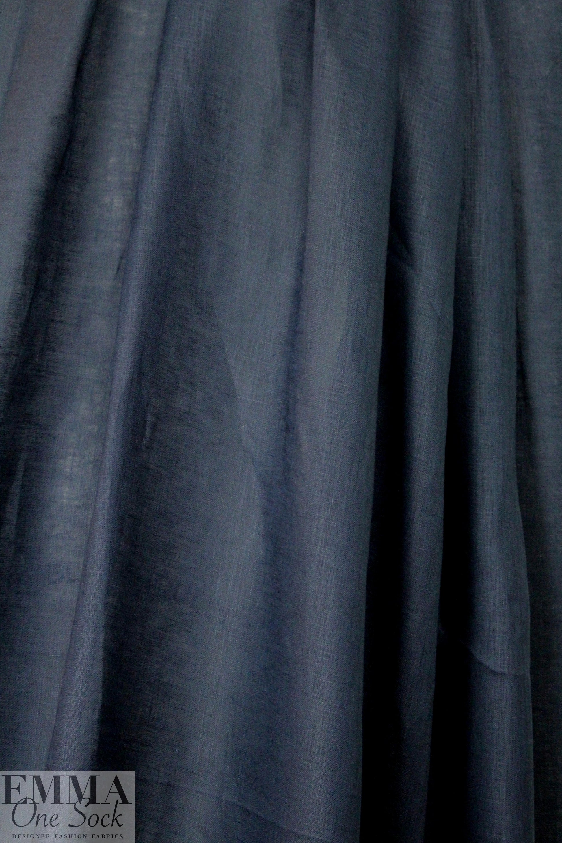 NY designer light weight linen - midnight