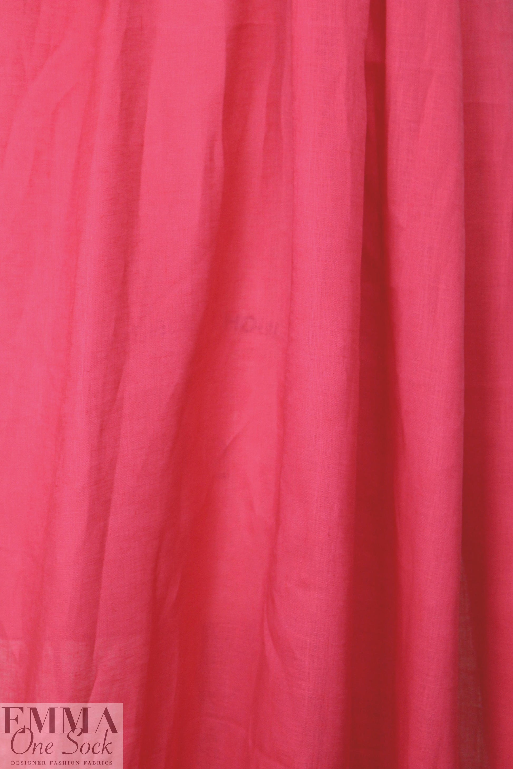 NY designer light weight linen - strawberry