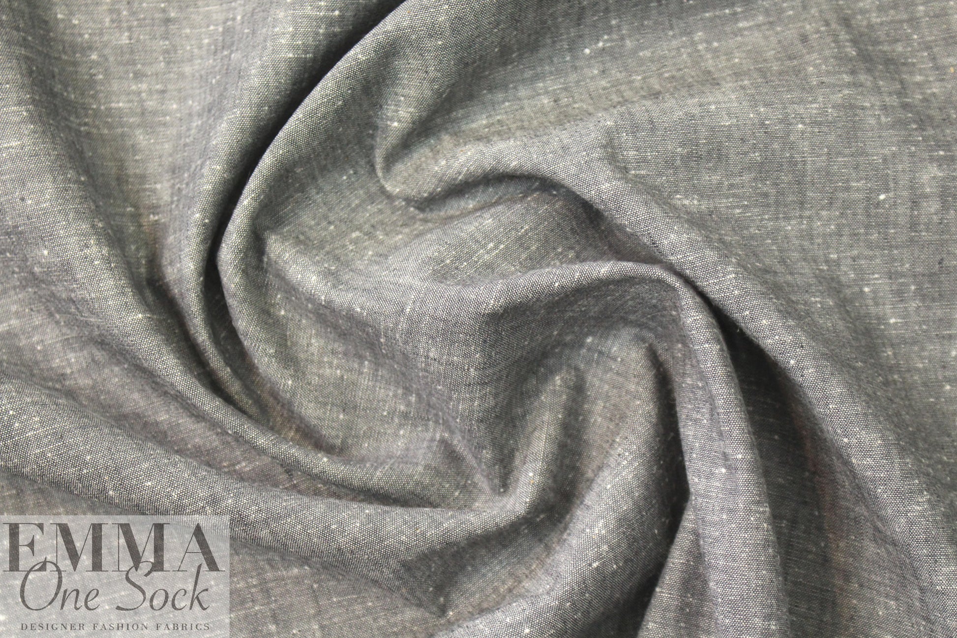 Italian cotton tweed woven - gray/white 1.5 yd