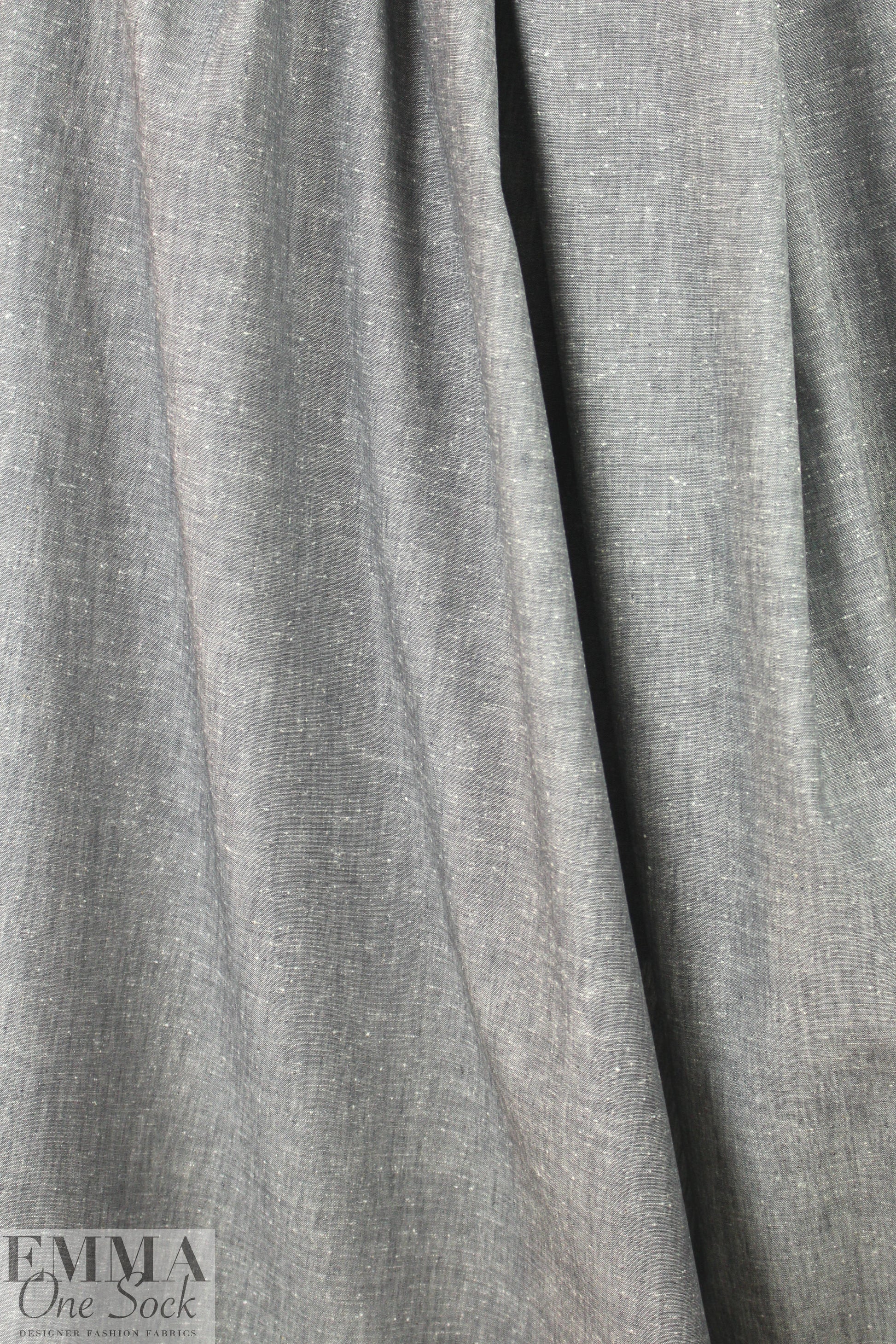 Italian cotton tweed woven - gray/white 1.5 yd