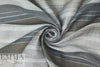 Italian gray/blue yarn-dyed stripes linen woven