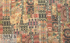 Italian linen digital print - ikat fragments