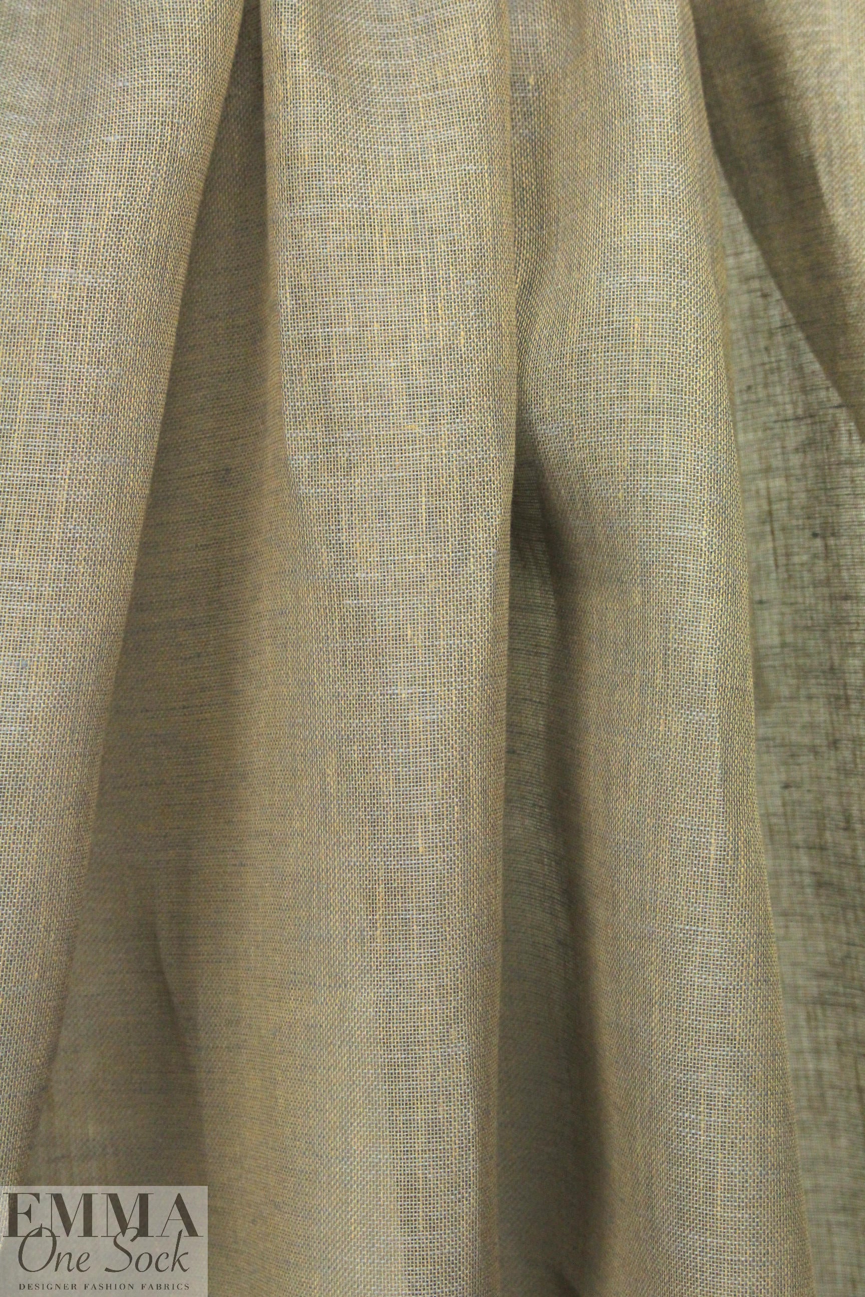 designer collection cross-dye linen - camel/gray