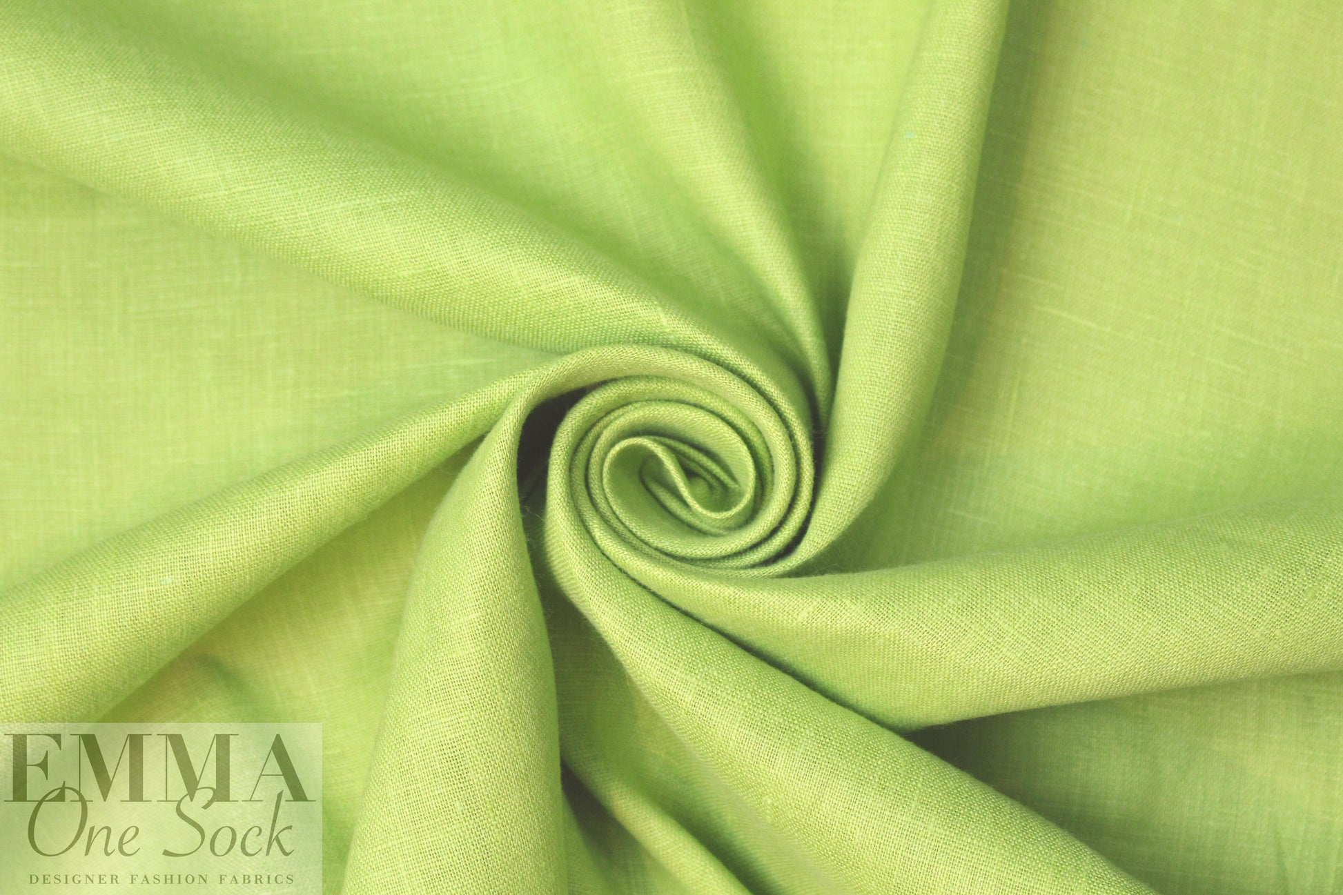 CA designer linen woven - spring green 1.75 yd