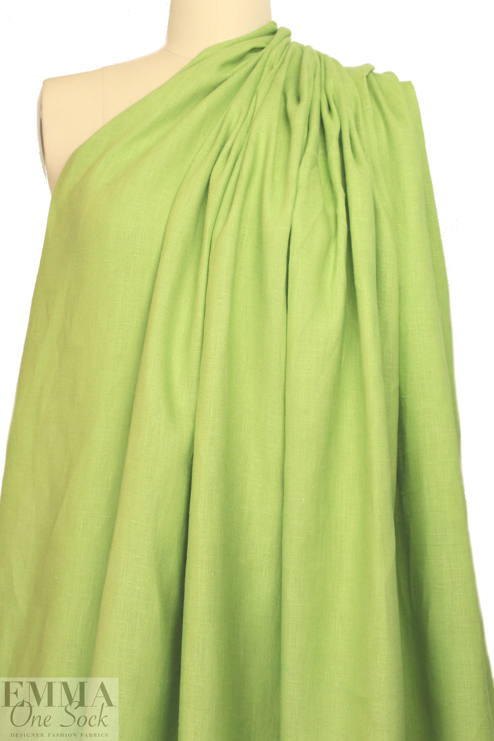CA designer linen woven - spring green 1.75 yd