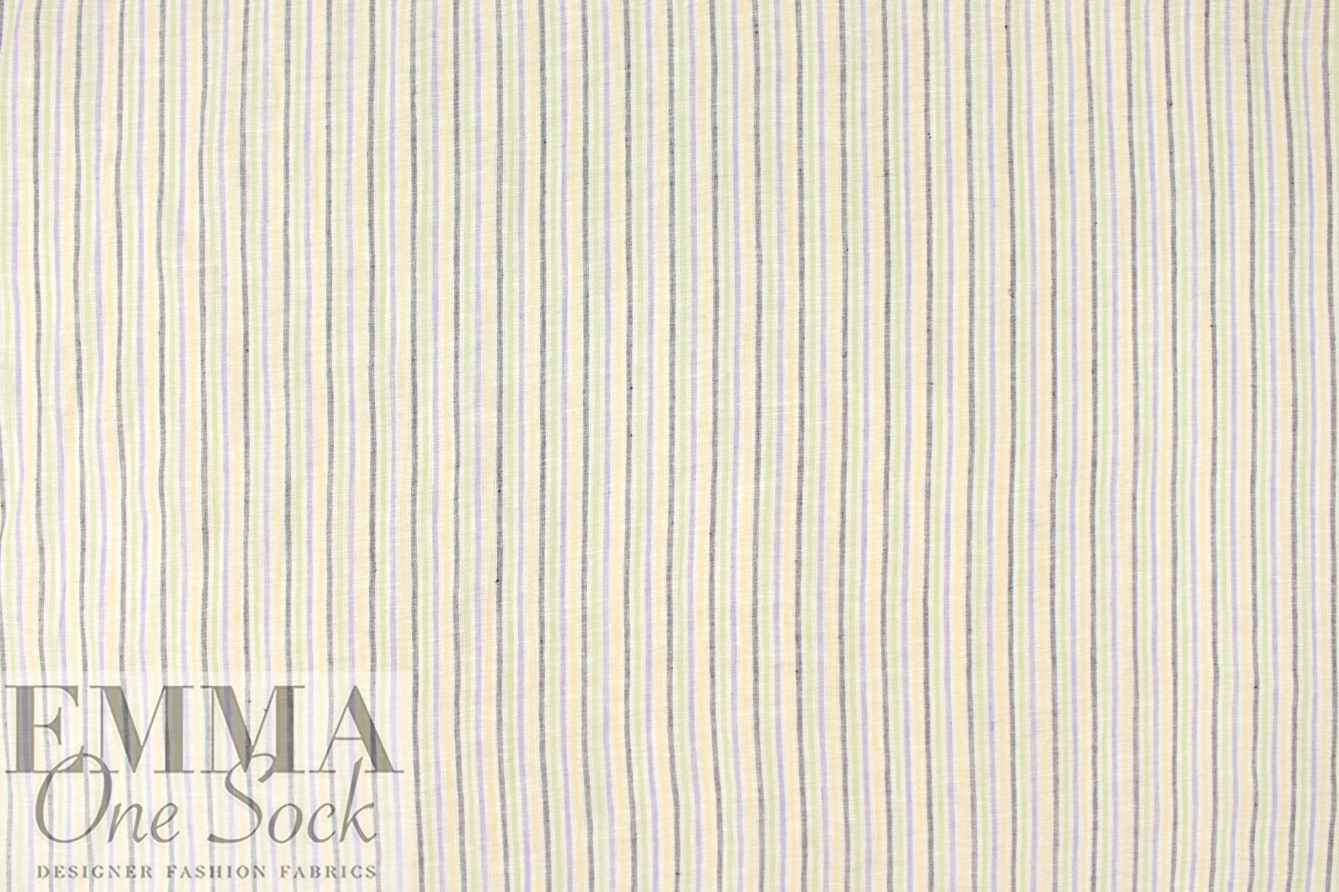 CA designer multi-stripe all linen gauze .75 yds