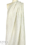 CA designer multi-stripe all linen gauze 1.375 yd