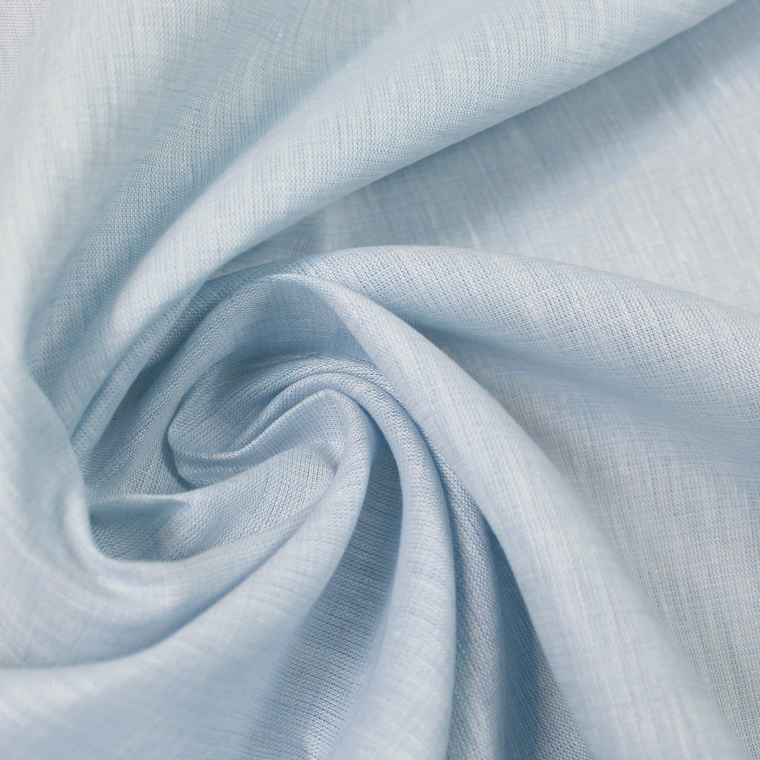 fine quality cross dye linen - ice blue/white .5 yds