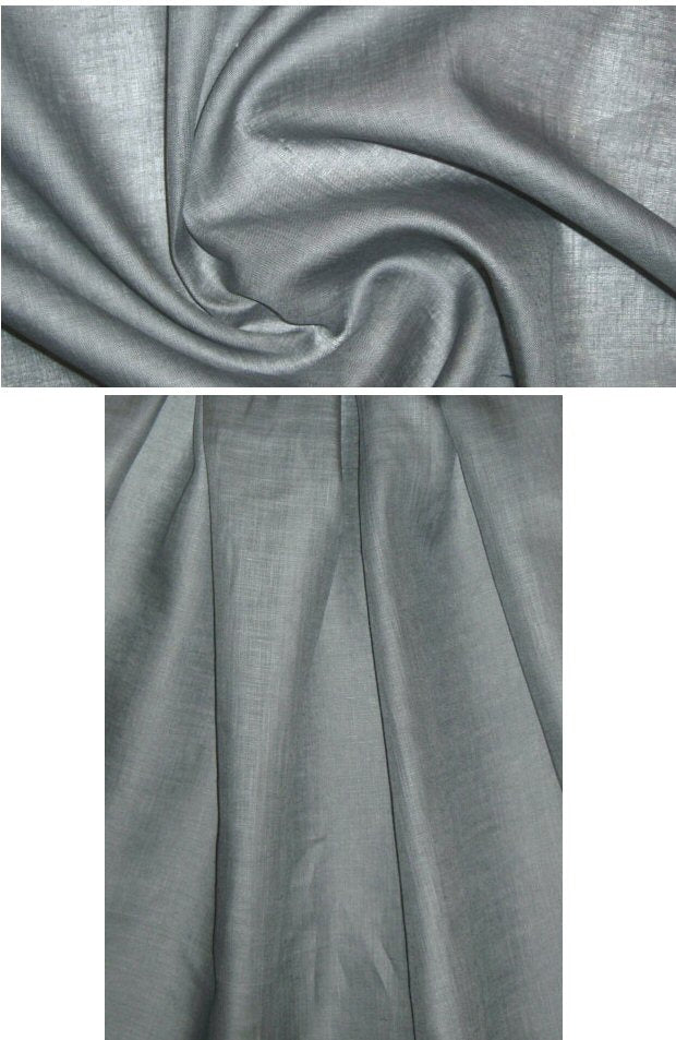 Irish celadon gray lightweight linen woven