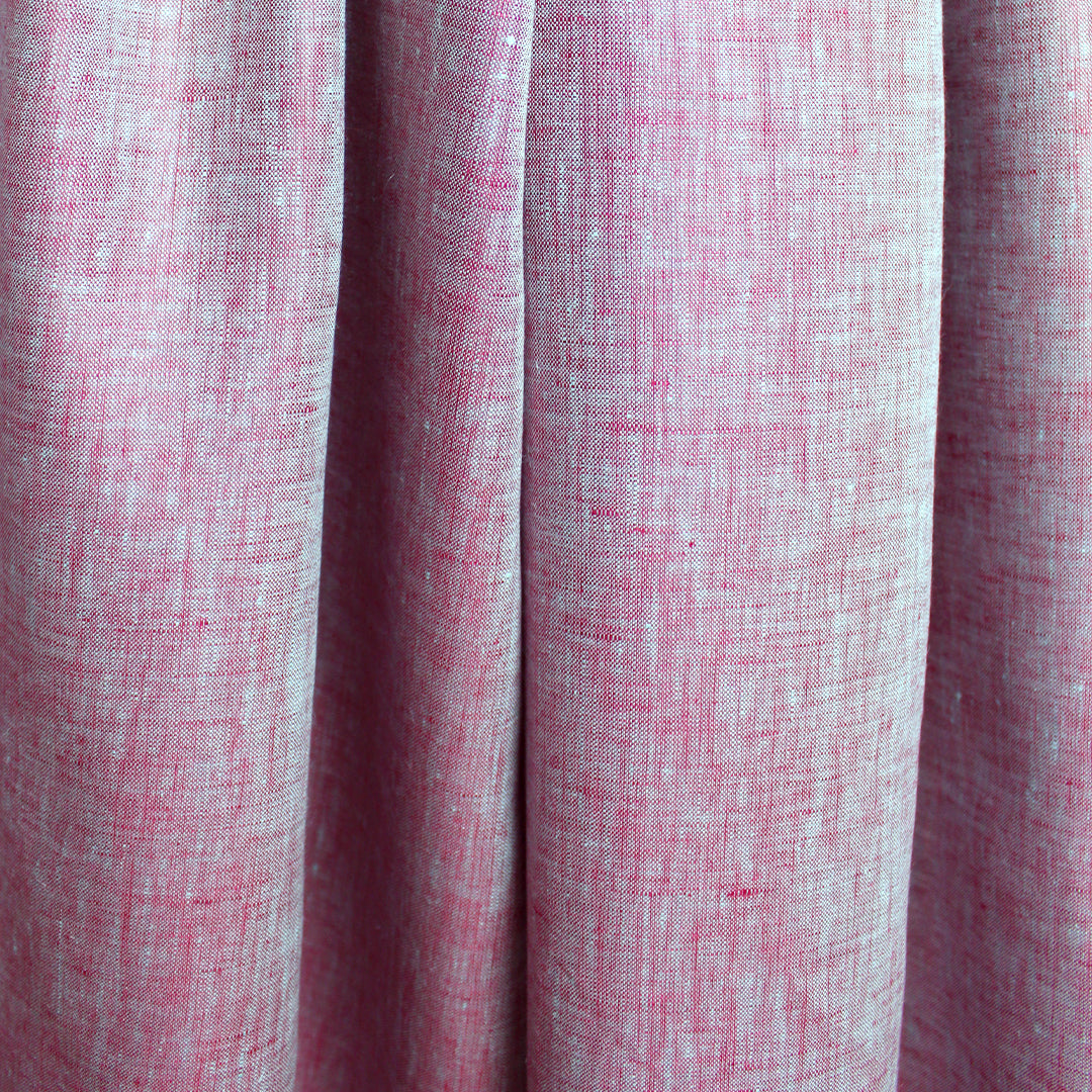 imported fine quality cross dye linen - aqua/raspberry 1.25 yds