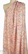 European linen digital print - peachy patchwork .75 yds