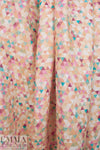 European linen digital print - peachy patchwork .75 yds